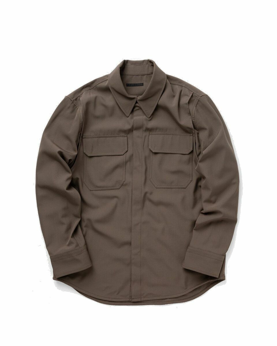 Photo: Helmut Lang Military Shirt Brown - Mens - Longsleeves