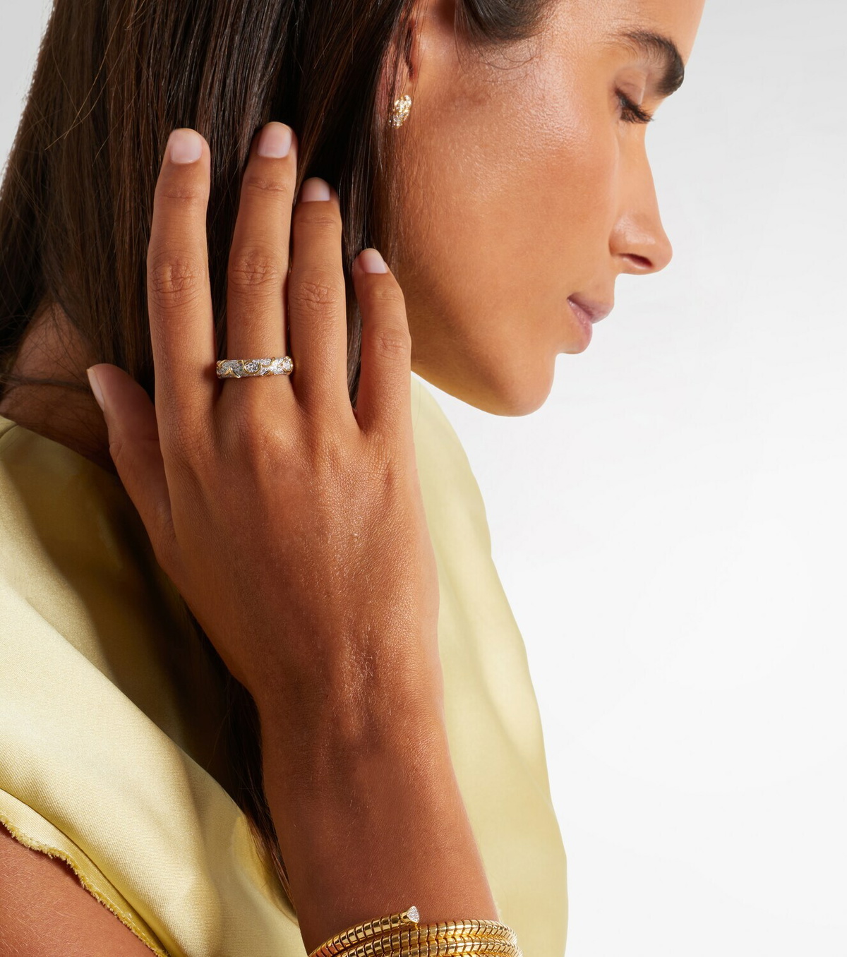 Marina B Ondine 18kt gold ring with diamonds