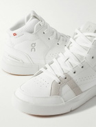 ON - Roger Federer The Roger Clubhouse Mid Faux Leather, Mesh and Faux Suede Sneakers - White
