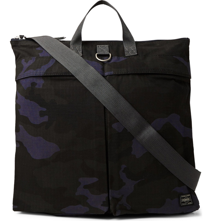 Photo: Porter-Yoshida & Co - Platoon Camouflage-Print Ripstop Tote Bag - Blue