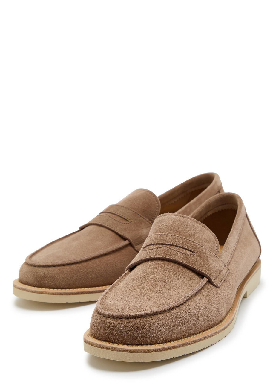 Brunello Cucinelli Suede Loafers Beige