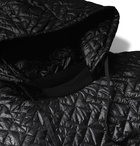 Monitaly - Quilted Ripstop Hoodie - Black