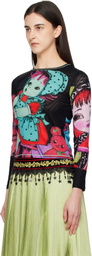 Chopova Lowena Multicolor Sweeties Fitted Mesh Top