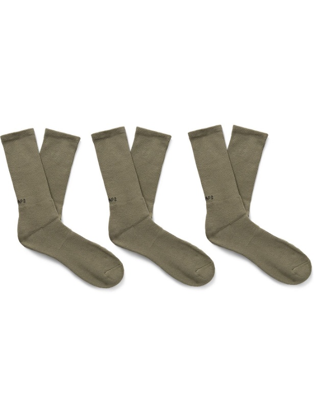 Photo: WTAPS - Skivvies Three-Pack Cotton-Blend Socks