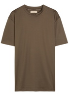 Aurélien Satin-jersey T-shirt Taupe