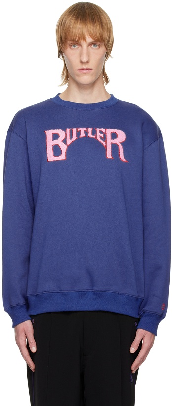 Photo: BUTLER SVC SSENSE Exclusive Blue Arch Sweatshirt