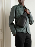 Serapian - Sling Coated-Canvas and Cross-Grain Leather Messenger Bag