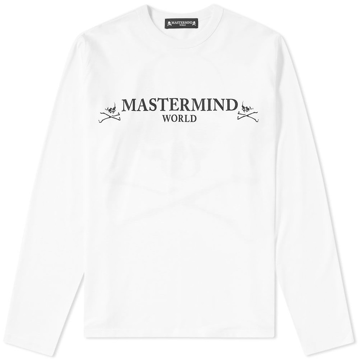 Photo: MASTERMIND WORLD Long Sleeve Logo Tee White