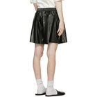 We11done Black Bonded Latex Textured Shorts