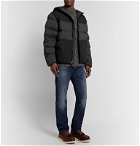 Filson - Featherweight Canvas-Trimmed Quilted Nylon Hooded Down Jacket - Black