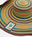 Alémais Dusk striped raffia sun hat