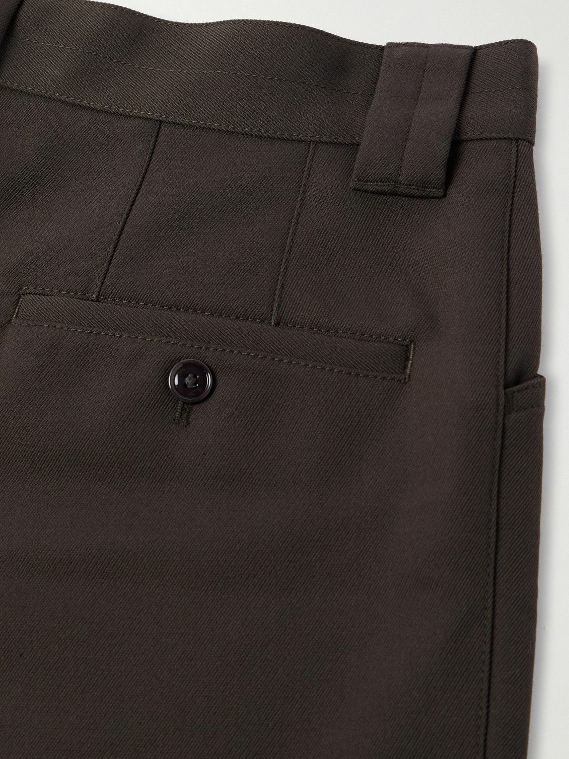 LEMAIRE - Straight-Leg Pleated Twill Trousers - Brown