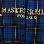 MASTERMIND WORLD Men's Oversized Plaid Shirt in Blue