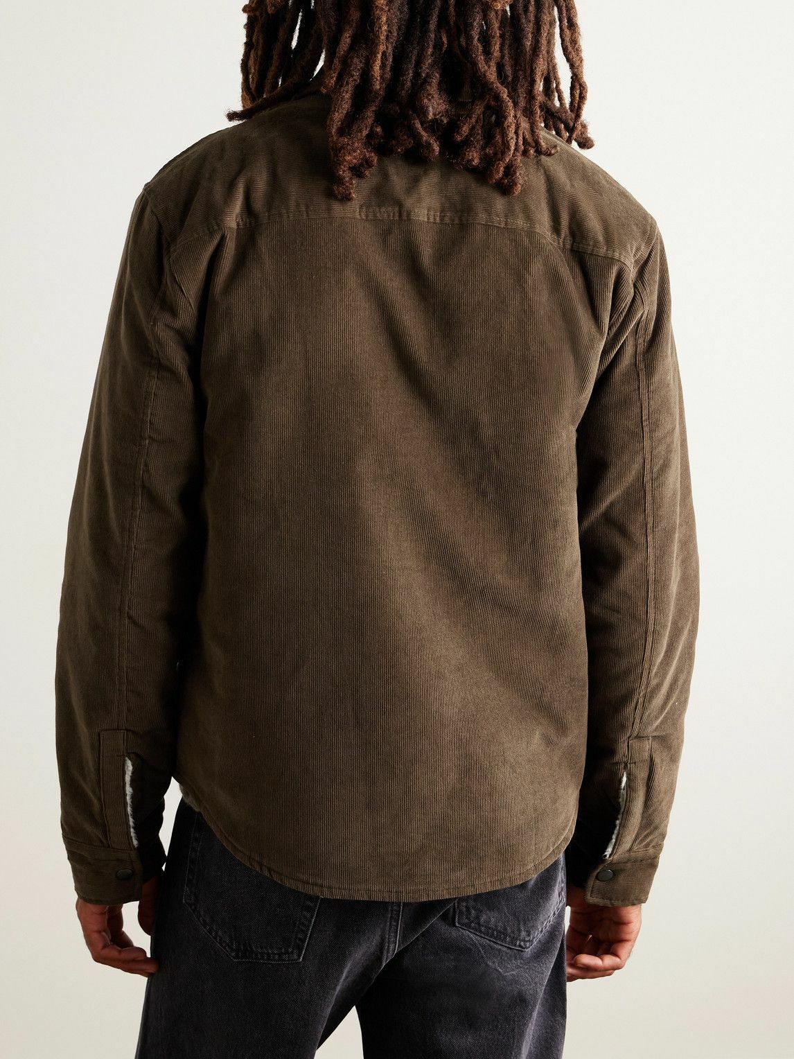 James Perse - Fleece-Lined Cotton-Blend Corduroy Shirt Jacket - Brown