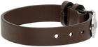 Salvatore Ferragamo Brown Gancini Bracelet