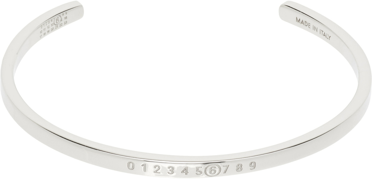 MM6 Maison Margiela Numeric Minimal Signature Cuff Bracelet