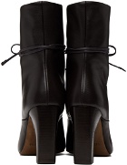 LEMAIRE Brown Round Toe Laced Boots