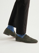 Zegna - L'Asola Suede Penny Loafers - Green