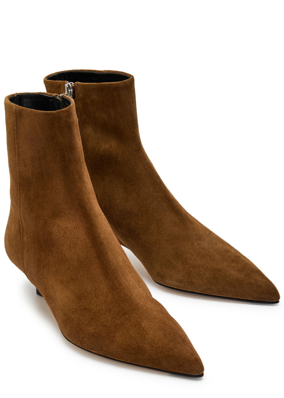 Aeyde Sofia 40 Suede Ankle Boots Tan