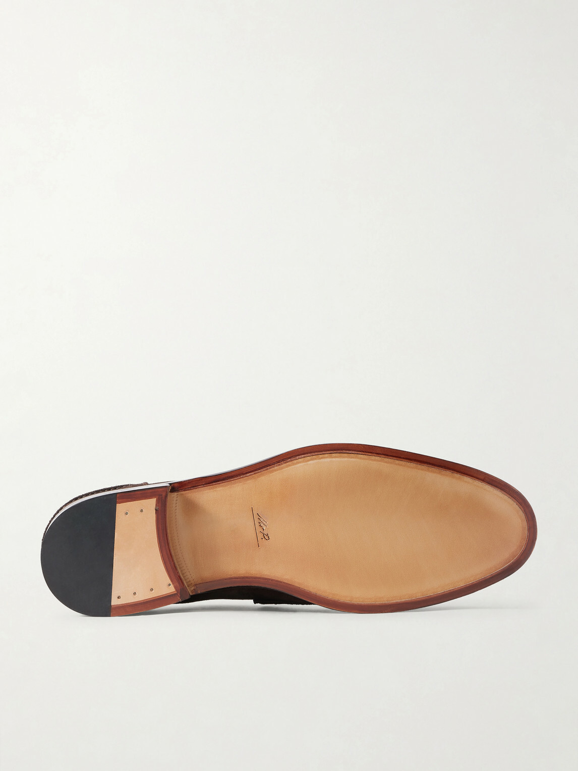 Mr P. - Split-Toe Suede Penny Loafers - Brown