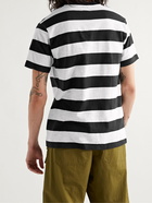 THE REAL MCCOY'S - Buco Striped Slub Cotton-Jersey T-Shirt - Black