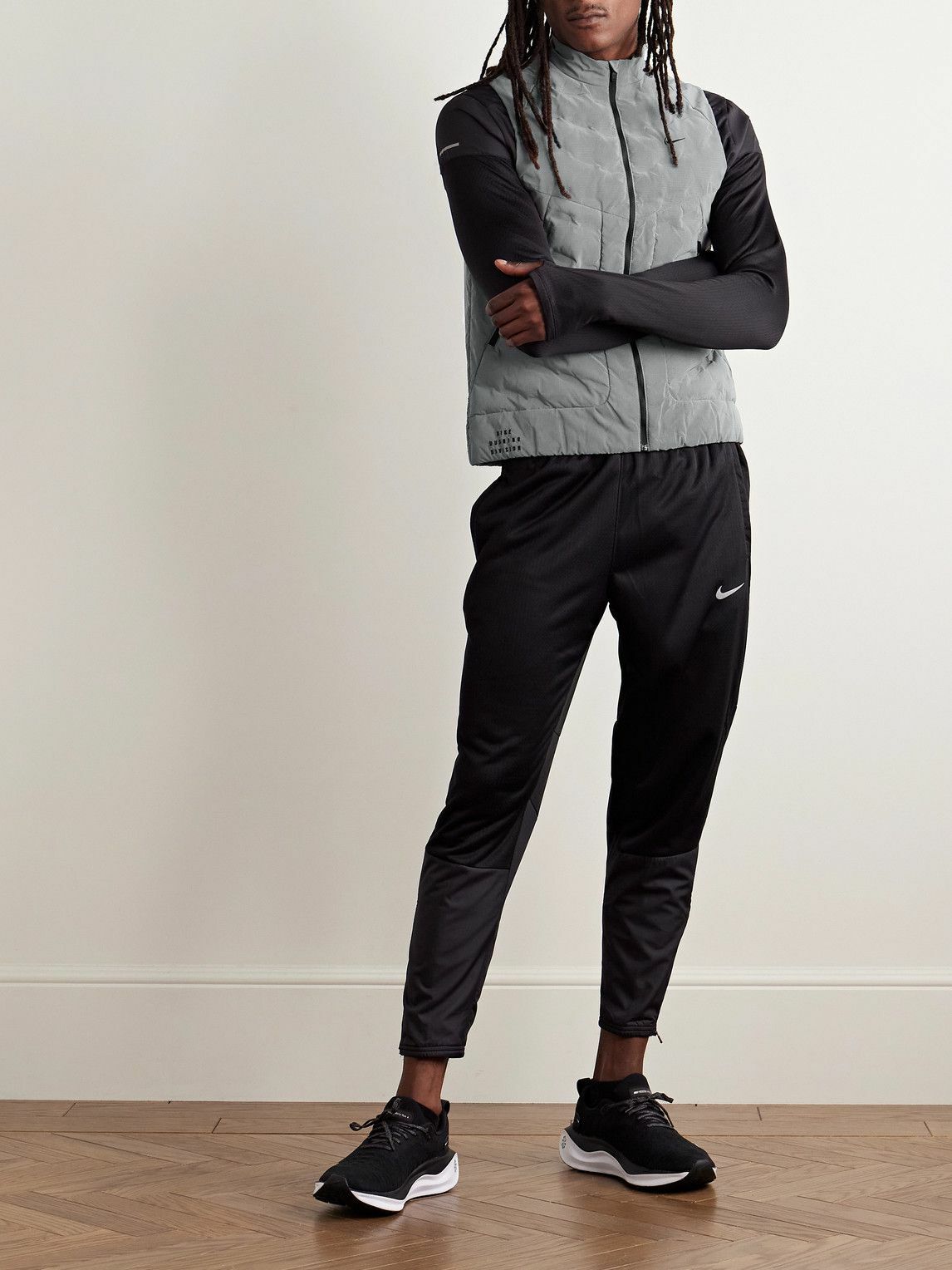 Nike Running - Repel Logo-Print Quilted Therma-FIT ADV
