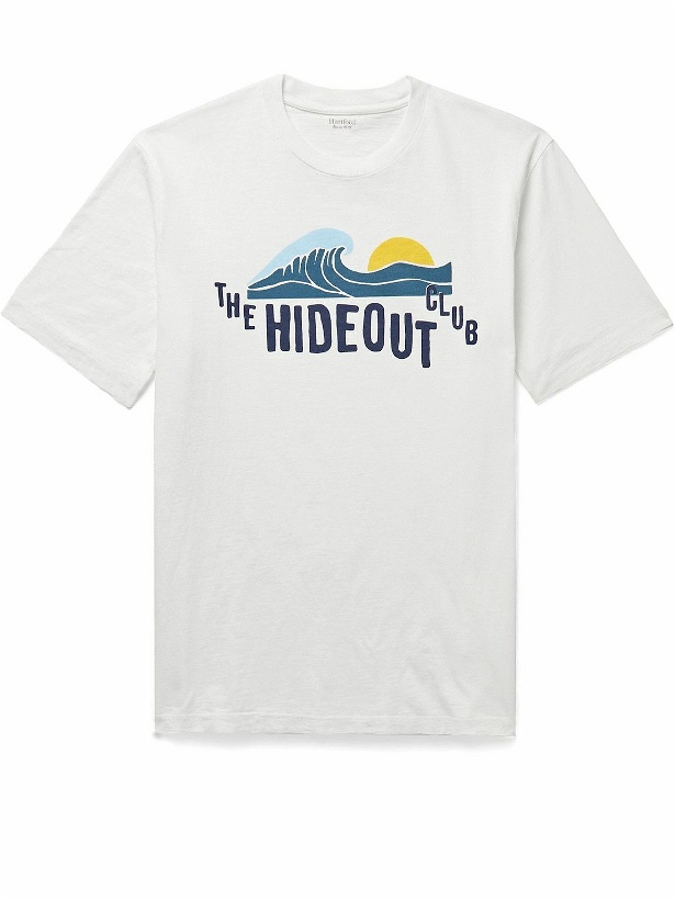 Photo: Hartford - Hideout Printed Slub Cotton-Jersey T-Shirt - White
