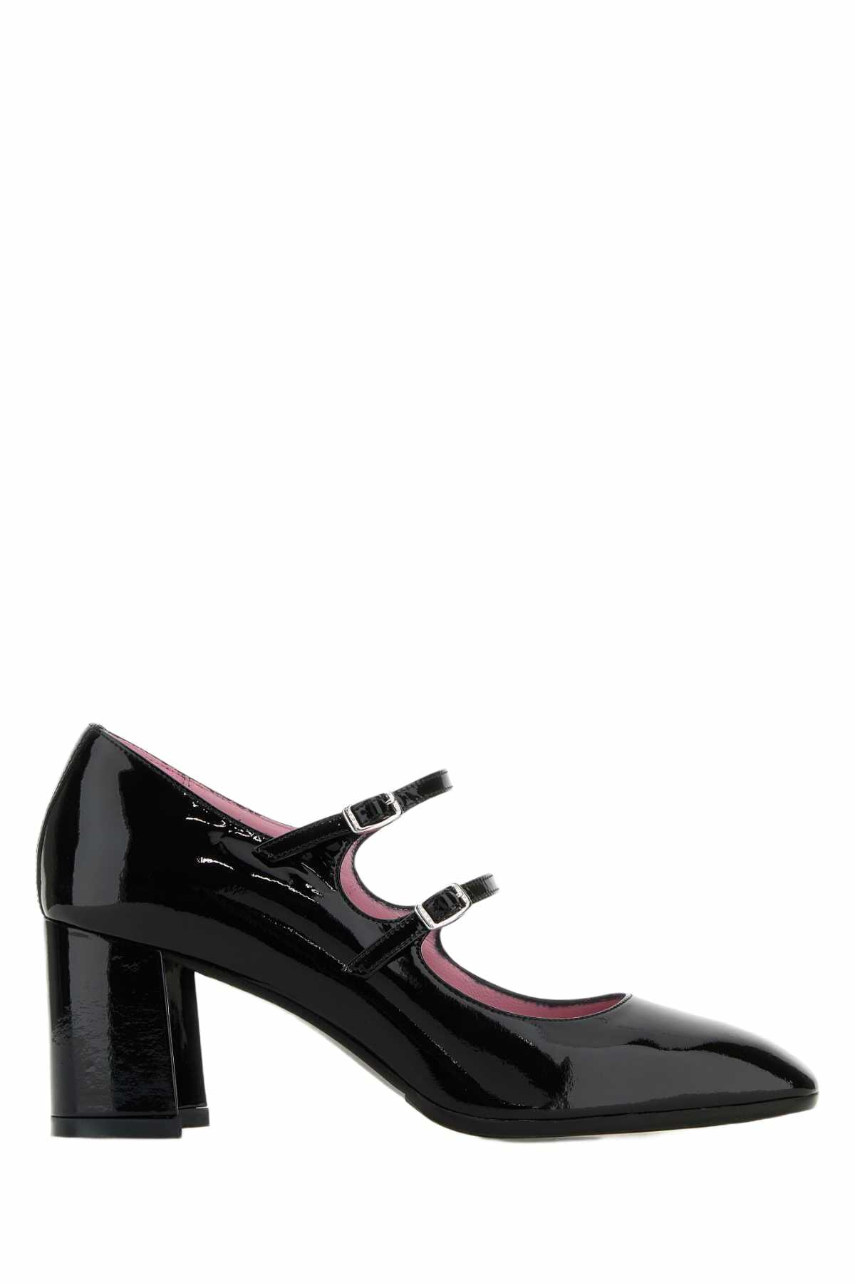 Carel Black Leather Alice Pumps
