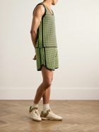 adidas Originals - Wales Bonner Slim-Fit Open-Knit Recycled Crochet-Knit Tank Top - Green