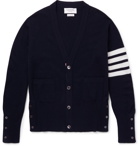 Thom Browne - Slim-Fit Striped Cashmere Cardigan - Men - Navy