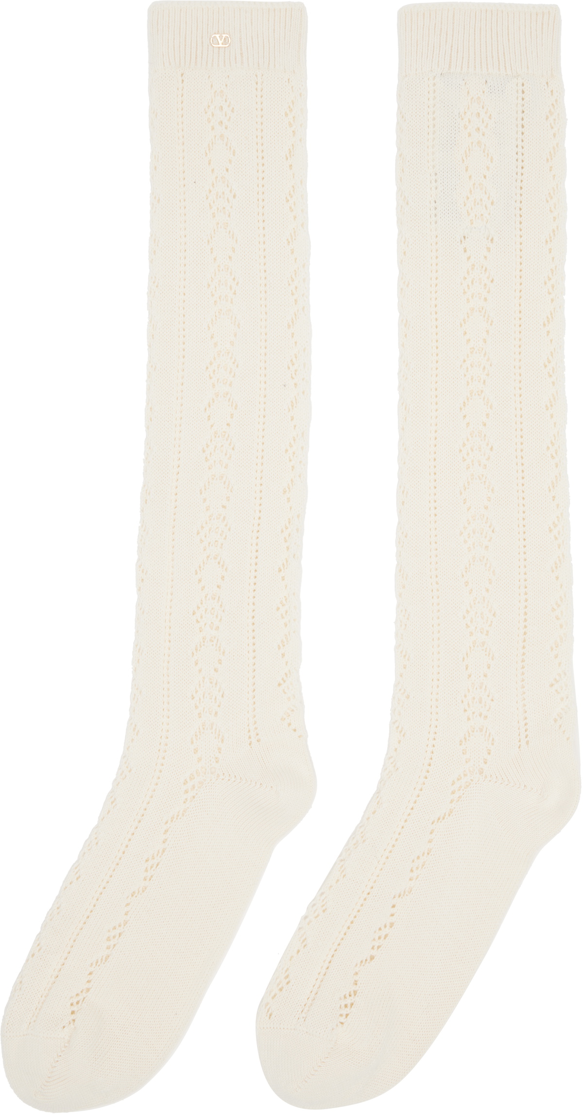 Valentino Garavani Off-White Cotton Socks