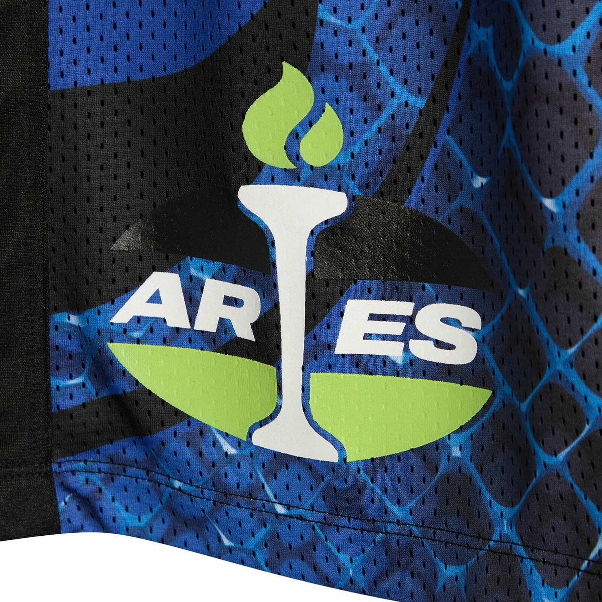 END. x Aries Moto Dodgem Airtex Short in Black/Blue