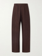Kartik Research - Rabari Embroidered Straight-Leg Linen Suit Trousers - Brown