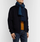 Loro Piana - Colour-Block Ribbed Cashmere Scarf - Blue