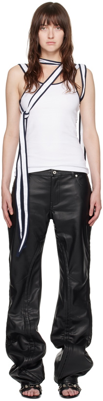 Photo: Y/Project White Multi-Scarf Tank Top