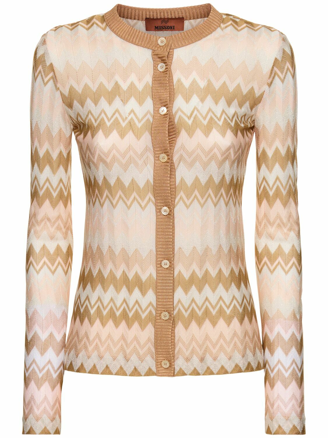 Long viscose lamé Cardigan