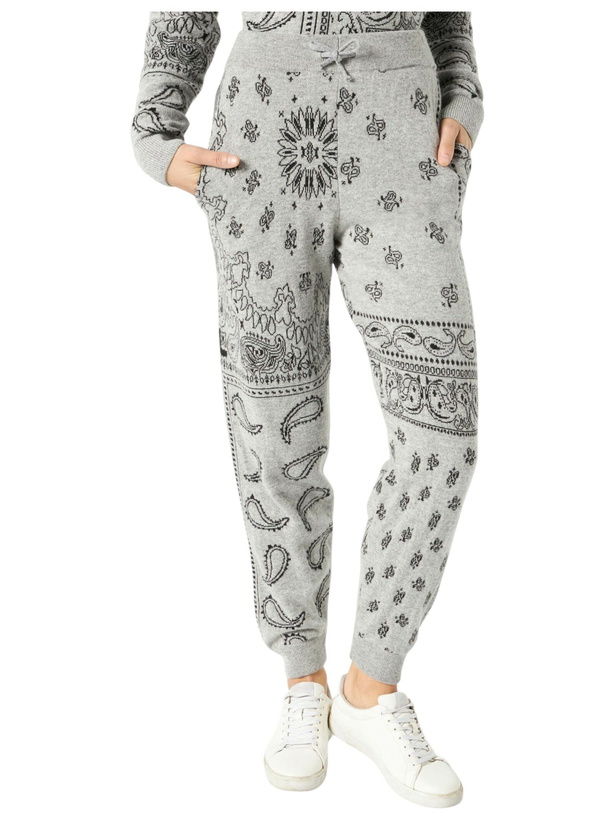 Photo: MC2 Saint Barth Woman Lightweight Knit Sweatpants With Grey Bandanna Print