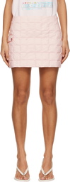 Casablanca Pink Nylon Quilted Miniskirt