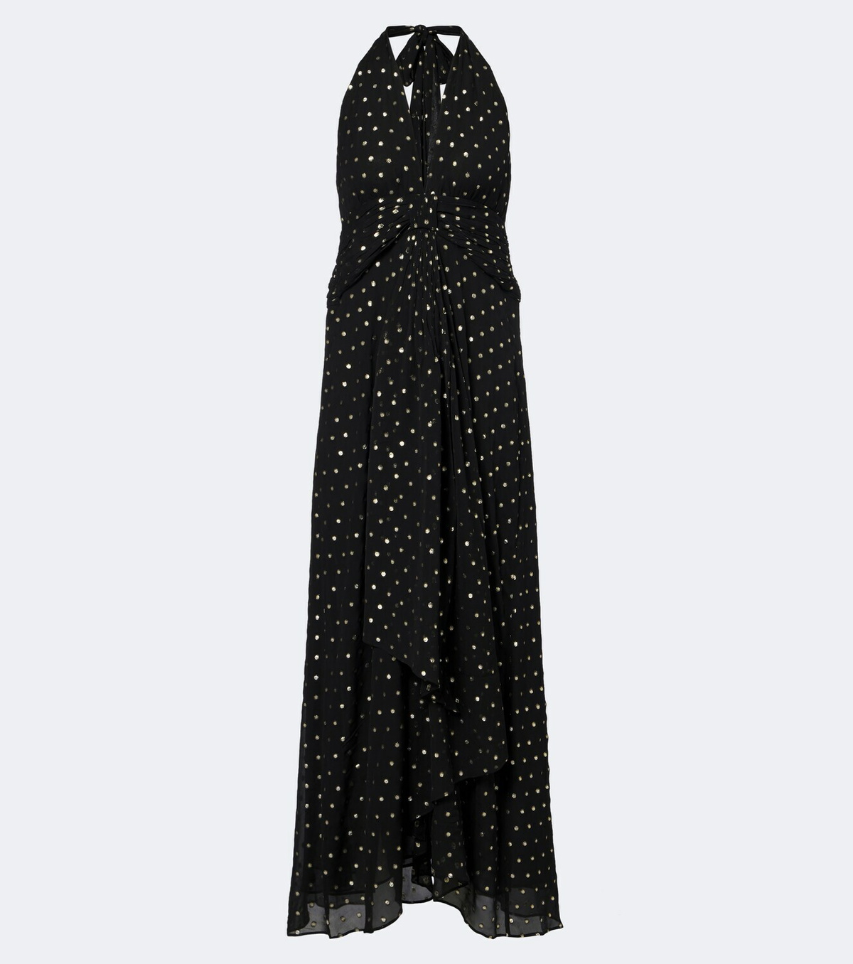 Rixo Alaina polka-dot halterneck midi dress