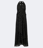 Rixo Alaina polka-dot halterneck midi dress