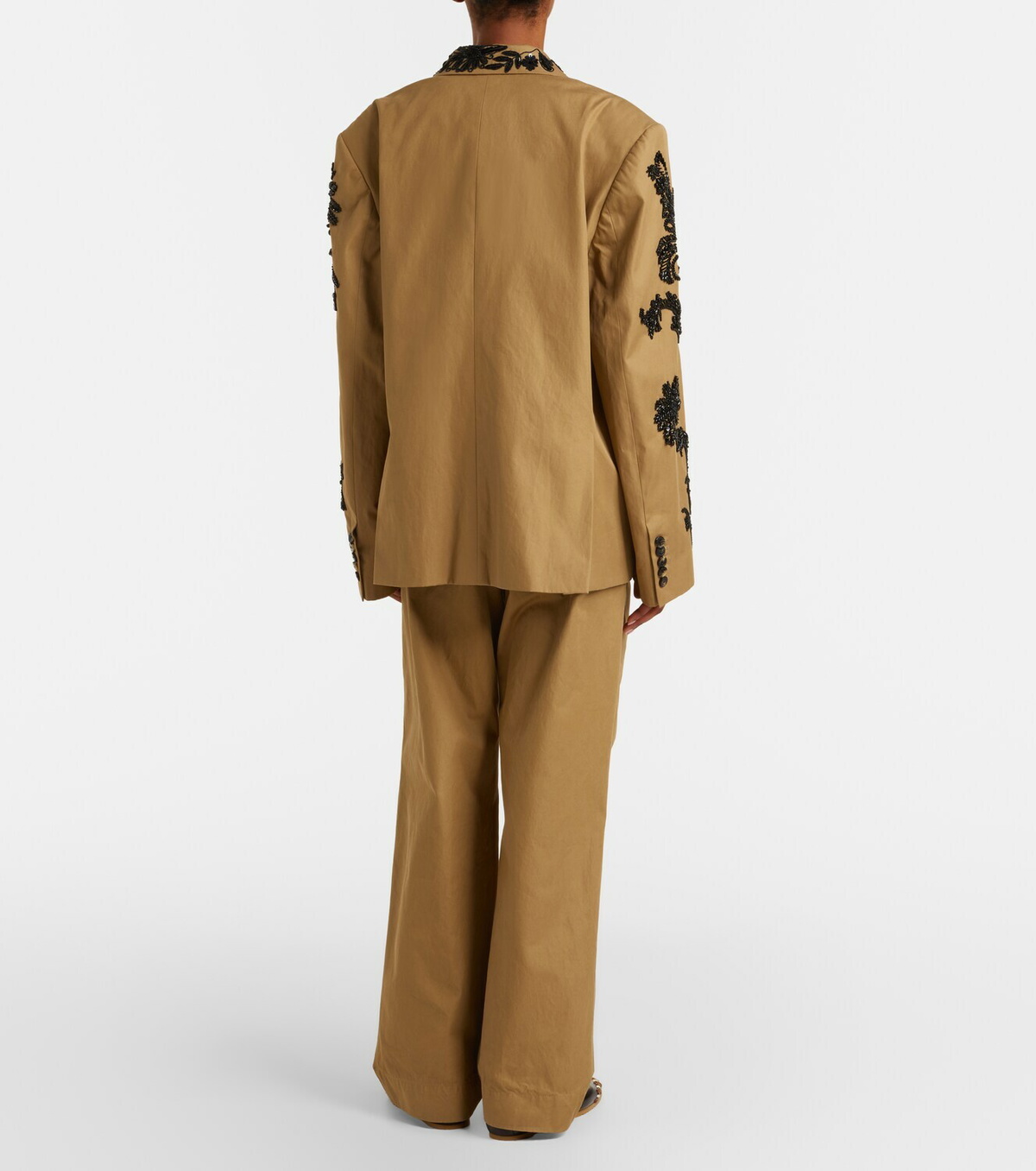 Dries Van Noten Cotton wide-leg pants