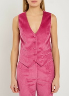 Gabriela Hearst Coleridge Corduroy Waistcoat Pink
