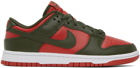 Nike Red & Khaki Dunk Low Retro Sneakers