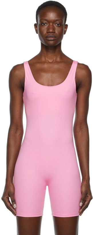 Photo: Girlfriend Collective SSENSE Exclusive Pink Bike Bodysuit