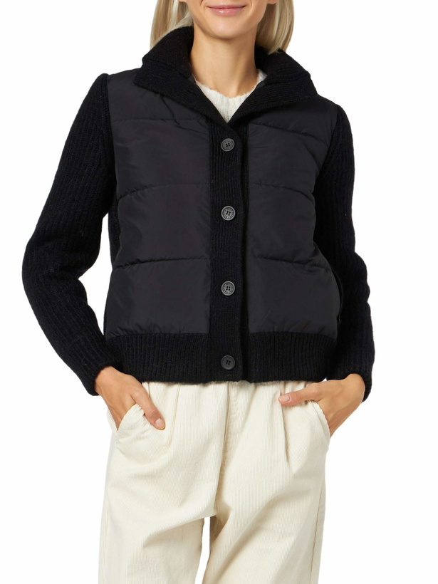 Photo: MC2 Saint Barth Woman Padded Jacket With Knitted Sleeves
