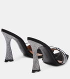 D'Accori Lust crystal-embellished satin mules