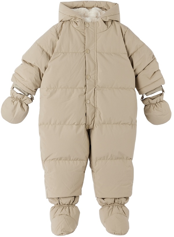 Photo: Bonpoint Baby Beige Tagonfly Down Snowsuit