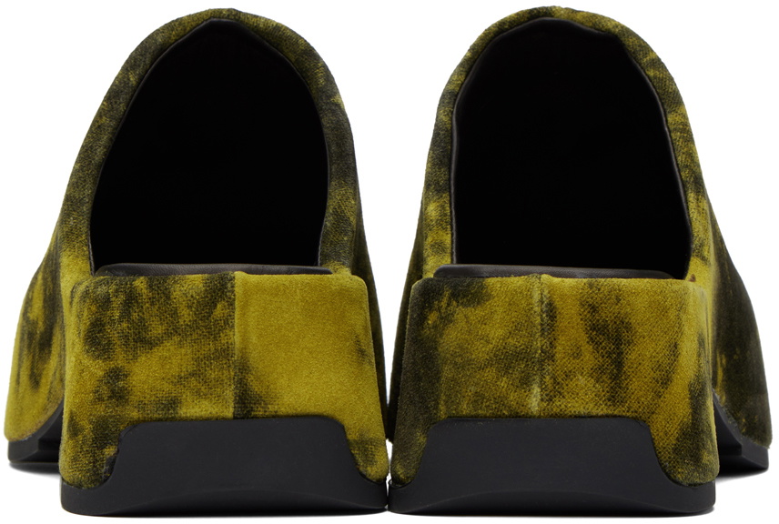 Miista Green & Yellow Pris Mules