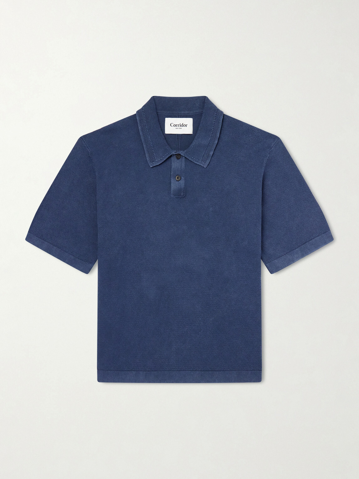 Corridor - Cotton-Piqué Polo Shirt - Blue