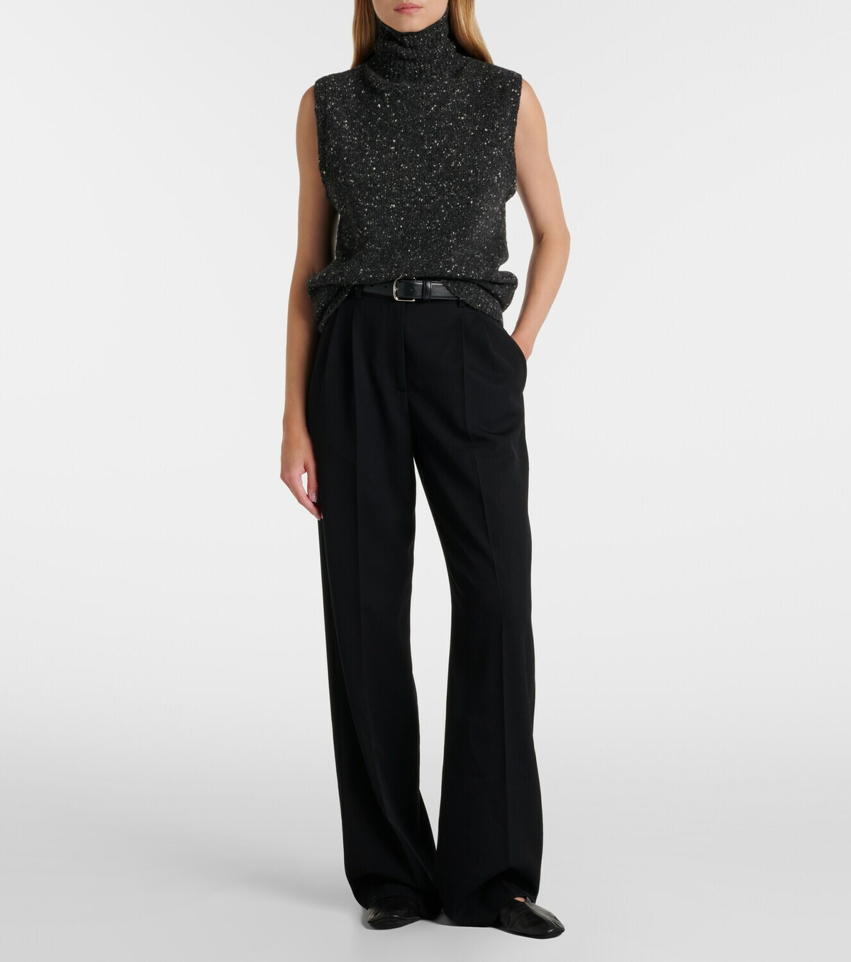 The Row Merilas cashmere turtleneck top